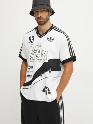 adidas Originals t-shirt Team 93 Jersey męski kolor biały wzorzysty JN0808