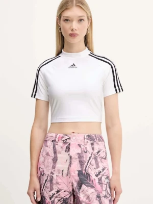 adidas Originals t-shirt Teamgeist damski kolor biały z półgolfem JZ8279
