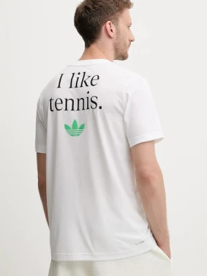 Zdjęcie produktu adidas Originals t-shirt Tennis Graphic Tee męski kolor biały z nadrukiem JM8961