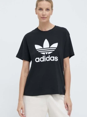 adidas Originals t-shirt Trefoil damski kolor czarny IR9533