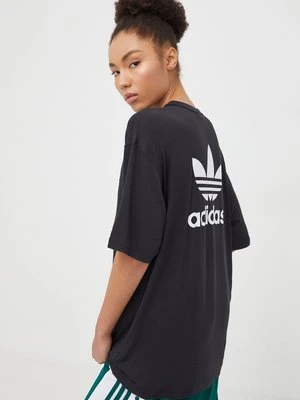 adidas Originals t-shirt Trefoil damski kolor czarny IU2408