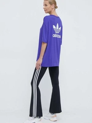 adidas Originals t-shirt Trefoil Tee damski kolor fioletowy IR8065