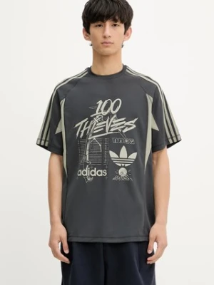 Zdjęcie produktu adidas Originals t-shirt x 100T T T męski kolor szary z nadrukiem JM3259