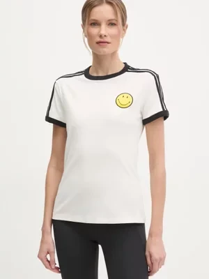 adidas Originals t-shirt X Smiley damski kolor beżowy JD3591