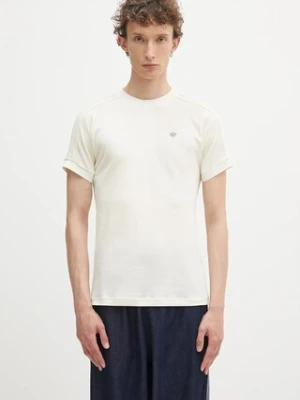adidas Originals t-shirt z domieszką wełny Cali Tee męski kolor biały z aplikacją JY3945
