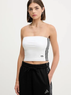adidas Originals top 3-Stripes kolor biały odkryte plecy JX7720