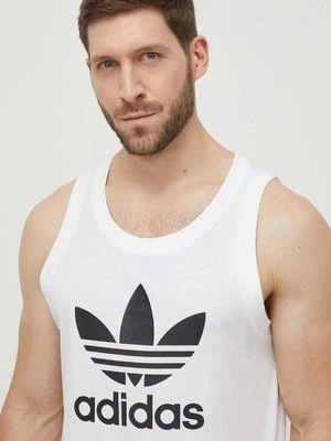 adidas Originals top bawełniany Adicolor Classics Trefoil Tank Top kolor biały IA4808