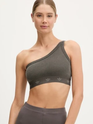 adidas Originals top RIB BRA kolor brązowy JC7558