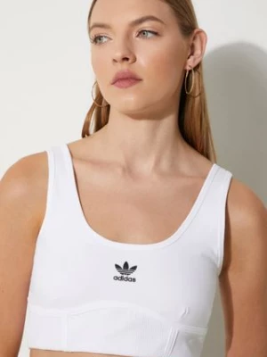 adidas Originals top Trefoil Bra kolor biały IN4116