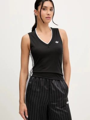 adidas Originals top V-Neck kolor czarny KD2279