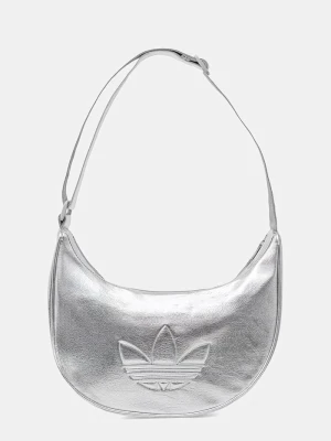 adidas Originals torebka hobo damska z imitacji skóry Adicolor srebrny