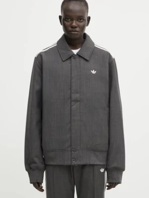adidas Originals x Wales Bonner kurtka z dodatkiem wełny Wool Blouson kolor szary przejściowa KB2315