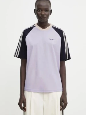 adidas Originals x Wales Bonner t-shirt bawełniany Cali Tee damski kolor fioletowy KD0337