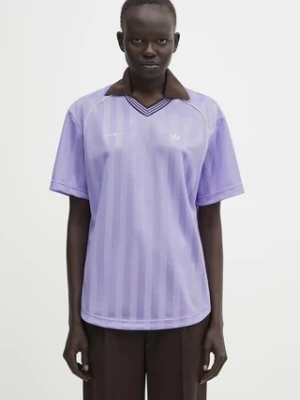 adidas Originals x Wales Bonner t-shirt Ftbl Tee damski kolor fioletowy KD0377