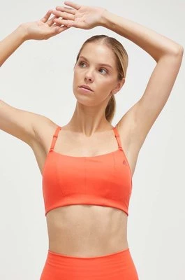 adidas Performance biustonosz do jogi kolor pomarańczowy gładki
