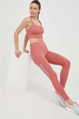 adidas Performance biustonosz sportowy Powerimpact kolor różowy wzorzysty