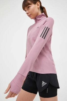 adidas Performance bluza do biegania Own the Run kolor różowy z nadrukiem