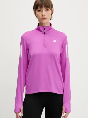 adidas Performance bluza do biegania Own The Run kolor różowy z nadrukiem JV5905