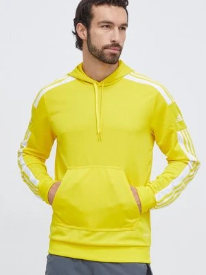 adidas Performance bluza dresowa Squadra 21 kolor żółty z kapturem z aplikacją GP6438