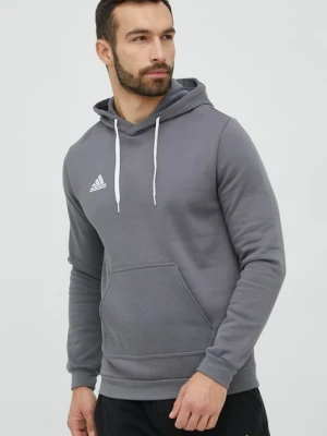 adidas Performance bluza Entrada 22 męska kolor szary z kapturem gładka HB0578