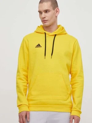 adidas Performance bluza Entrada 22 męska kolor żółty z kapturem z aplikacją HI2140