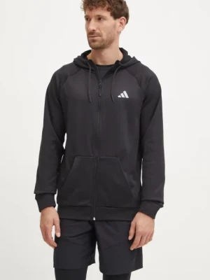 adidas Performance bluza treningowa Game and Go kolor czarny z kapturem gładka IM7489