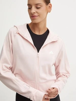 adidas Performance bluza treningowa Game and Go kolor różowy z kapturem gładka IX5067