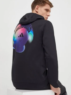 adidas Performance bluza treningowa kolor czarny z kapturem z nadrukiem IR9527