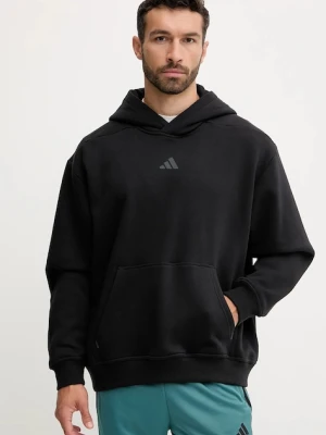 adidas Performance bluza treningowa POWER męska kolor czarny z kapturem gładka JZ6248