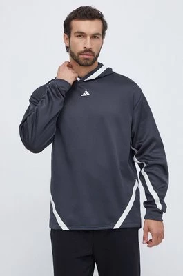 adidas Performance bluza treningowa Select kolor czarny z kapturem z nadrukiem