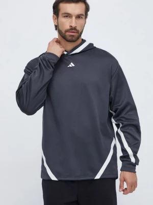 adidas Performance bluza treningowa Select kolor czarny z kapturem z nadrukiem