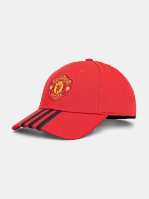 adidas Performance czapka z daszkiem bawełniana MANCHESTER UNITED kolor czerwony JM3052