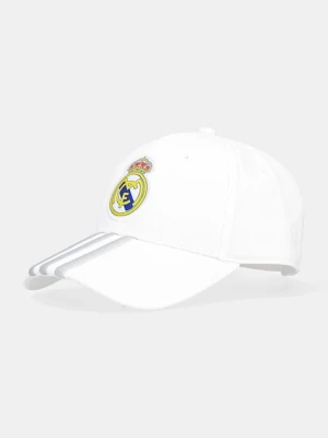 adidas Performance czapka z daszkiem bawełniana REAL MADRID kolor biały JX1635