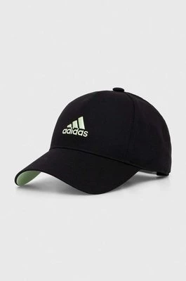 adidas Performance czapka z daszkiem dziecięca kolor czarny z aplikacją