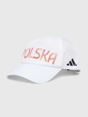 Zdjęcie produktu adidas Performance czapka z daszkiem Polska kolor biały z aplikacją JF1017