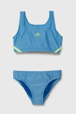 adidas Performance dwuczęściowy strój kąpielowy dziecięcy kolor niebieski