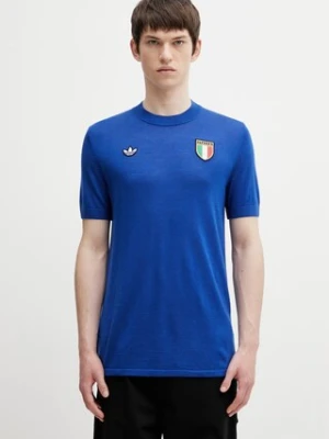 adidas Performance FIGC 70S JSY sweter z krótkim rękawem z domieszką wełny męski