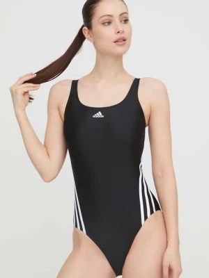 adidas Performance jednoczęściowy strój kąpielowy 3-Stripes kolor czarny miękka miseczka IB5986