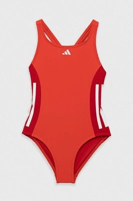 adidas Performance jednoczęściowy strój kąpielowy dziecięcy kolor czerwony