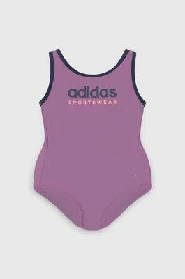 adidas Performance jednoczęściowy strój kąpielowy dziecięcy SPW UBSUITIDS kolor fioletowy IT2717