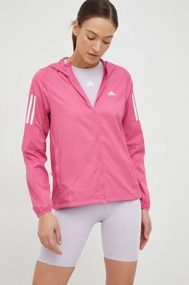 adidas Performance kurtka do biegania kolor różowy przejściowa