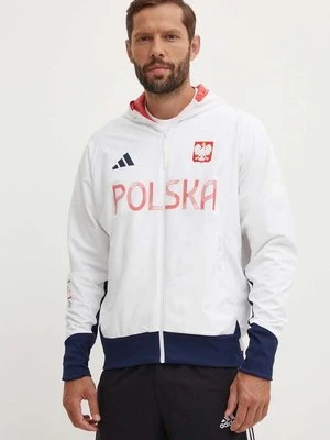 adidas Performance kurtka Polska męska kolor biały przejściowa JF6676