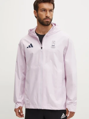 adidas Performance kurtka przeciwdeszczowa Polska różowy