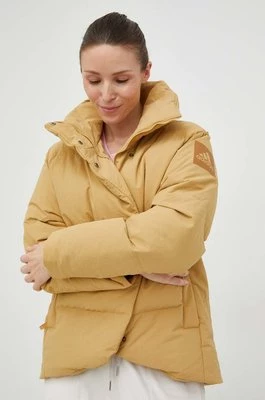 adidas Performance kurtka puchowa damska kolor beżowy zimowa
