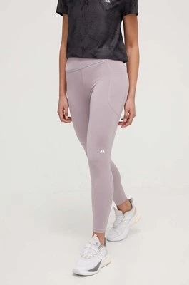 adidas Performance legginsy do biegania Daily Run kolor fioletowy gładkie IU1649