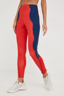 adidas Performance legginsy do biegania Marimekko damskie kolor czerwony wzorzyste