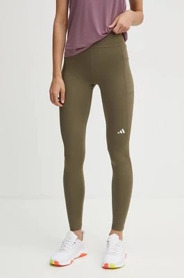 adidas Performance legginsy do biegania Own The Run kolor zielony z nadrukiem IX2867