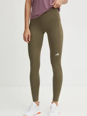 adidas Performance legginsy do biegania Own The Run kolor zielony z nadrukiem IX2867