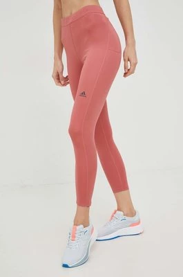 adidas Performance legginsy do biegania Run Icons damskie kolor pomarańczowy gładkie
