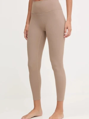 adidas Performance legginsy do jogi All me damskie kolor beżowy gładkie JW7589